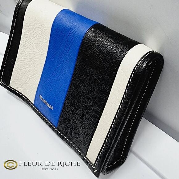 Women's Balenciaga Agneau Arena Multicolor Bazar Shoulder Bag Blue 516460 - Picture 2 of 8